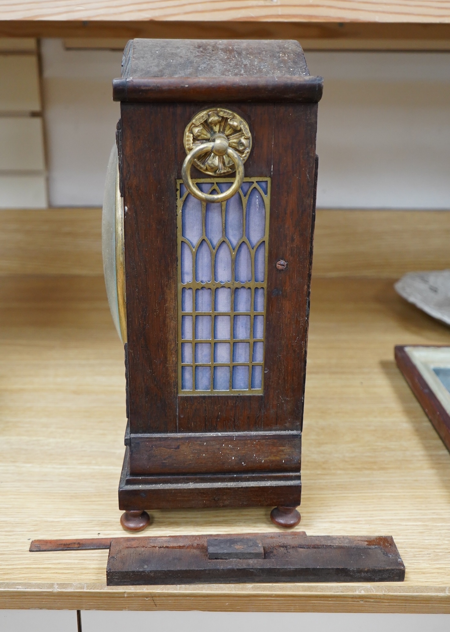 A George IV rosewood bracket timepiece, J. Smith London, 41cm. Condition - poor, not tested